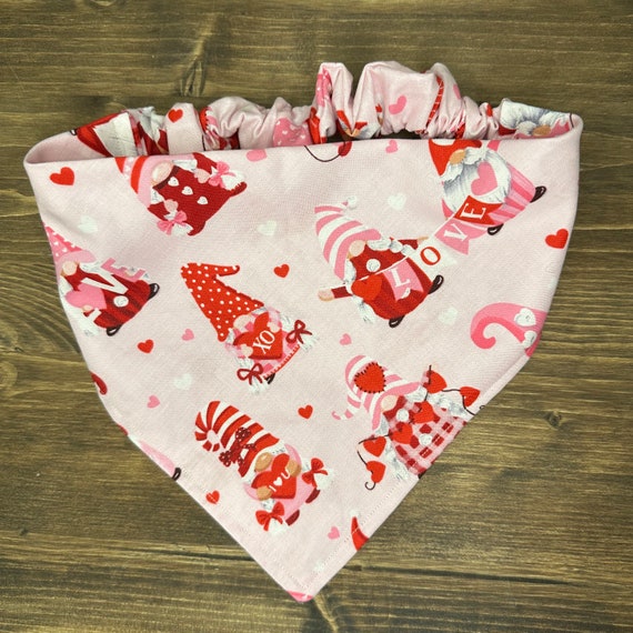 Gnome Love Scrunchie Bandana | Valentines Scrunchie Bandana