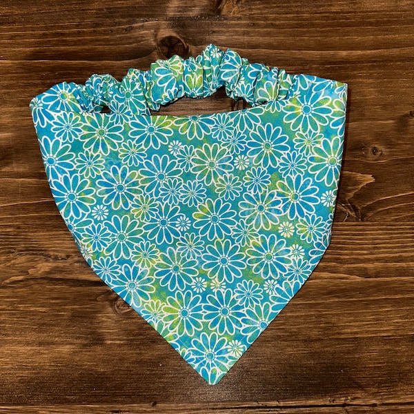 Flower Tie Dye Scrunchie Bandana