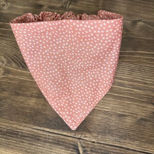 Pink Polka Dot Scrunchie Bandana | Valentines Scrunchie Bandana