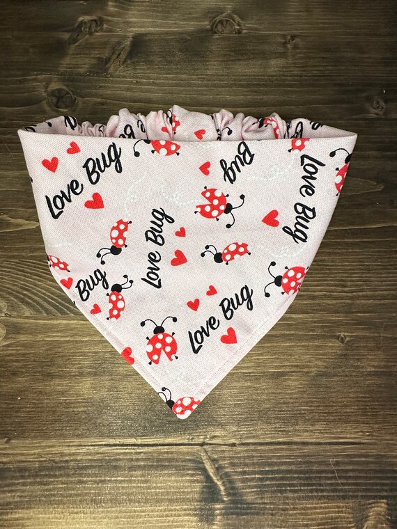 Love Bug Scrunchie Bandana | Valentines Scrunchie Bandana