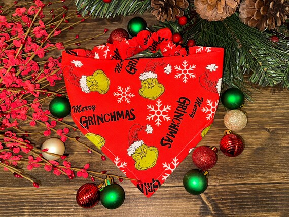 Merry Grinchmas Scrunchie Bandana | Grinch Scrunchie Bandana