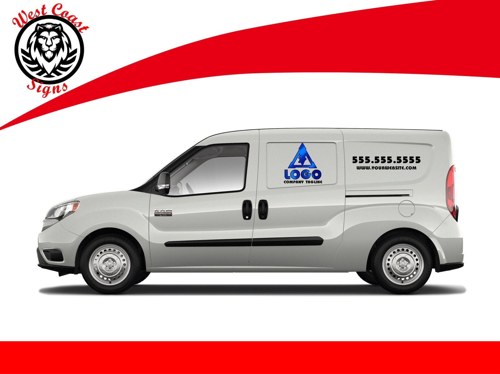 Full Custom Van Decals for Both Sides and Tailgate. Mockup/design Included. Premium Vinyl, Print