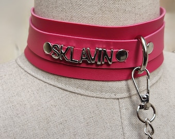 Letters Necklace, Name Necklace, Choker Name, Custom Women Choker Collar, Name Choker, chain slave collar Set, Word Collar Necklace