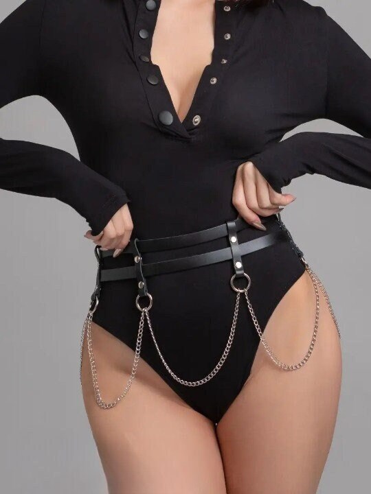 Black Faux Leather Burlesque Pastie Nippie Covers With Silver