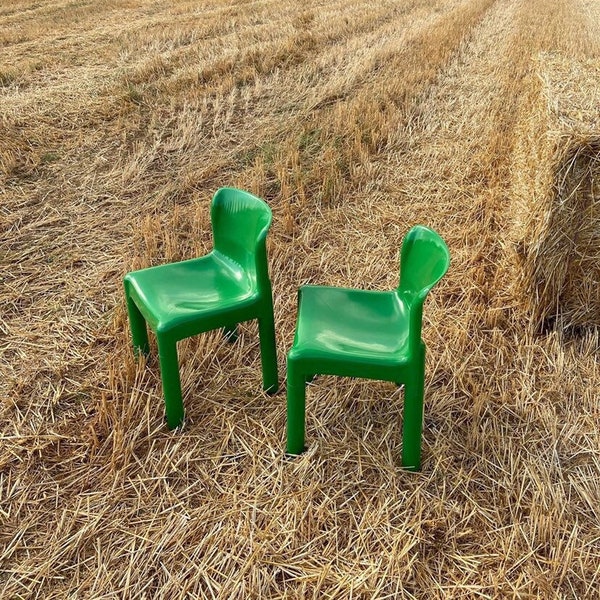 Kartell chair , Carlo Bartoli , 70’s green