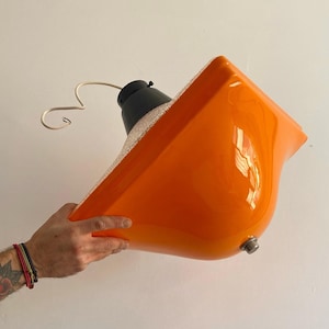 Orange pendant lamp, UFO, space age, 70&#39;s