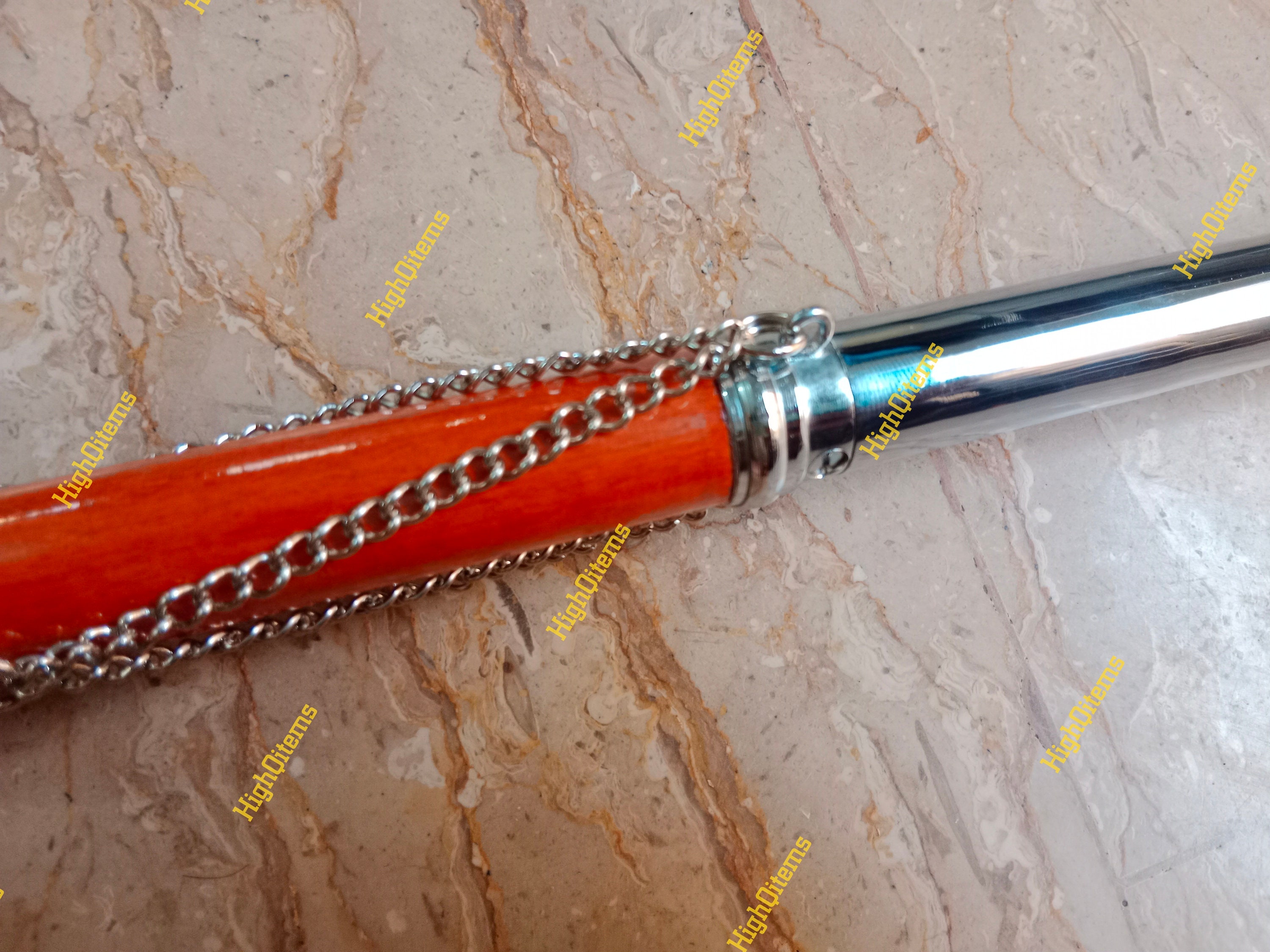 Drum Major Mace Stave Removable Chrome Head Ball Top Any Colour Shaft ...