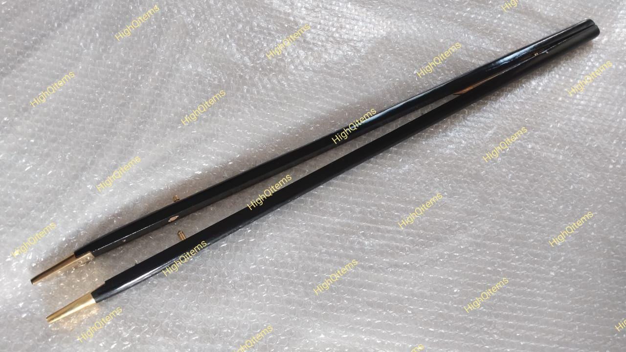 Military Pace Stick Beechwood Natural Brass Polished Fittings main image 1