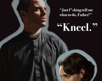 Kneel Fleabag Poster Starring Hot Priest and Fleabag (andrew Scott