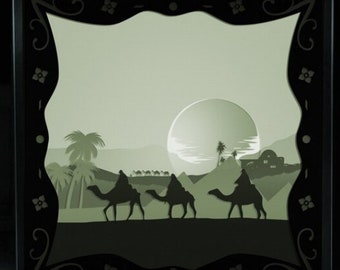 Persian desert kirigami construction 3d,printable