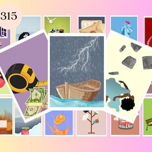 Paquete de expansión de 315 tarjetas inspiradas en Dixit / Regalo de psicología / Tarjetas asociativas / Sistemas familiares internos / Inteligencia emocional [1]