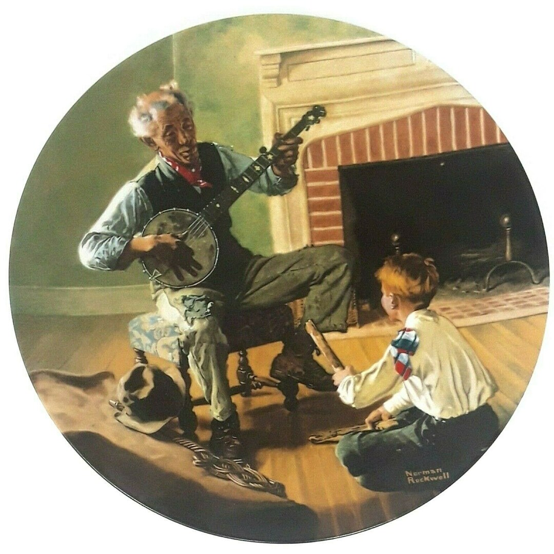 Edwin M. Knowles The Banjo Player 1989 Rockwell Heritage Collection ...