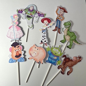Toy Story cupcake toppers, astronaut cupcake toppers, Toy Story BUZZ, Two infinity and beyond party 9 Cupcake Toppers