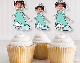 Princess Rosalina Customer face Cupcake Topper, Mario, Nintendo