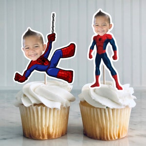 Spider man Custom cupcake toppers