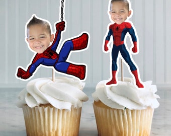 Spider man Custom cupcake toppers