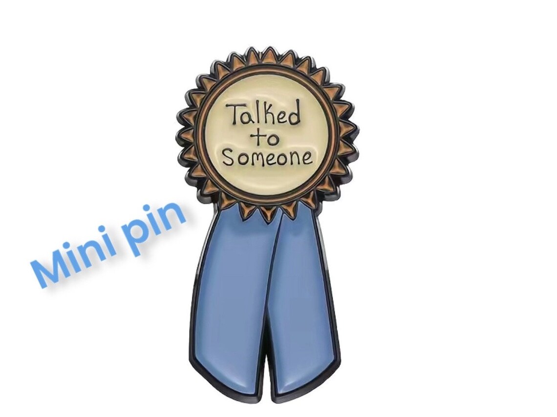 Talked to Someone Ribbon Mini Enamel Pin - Etsy