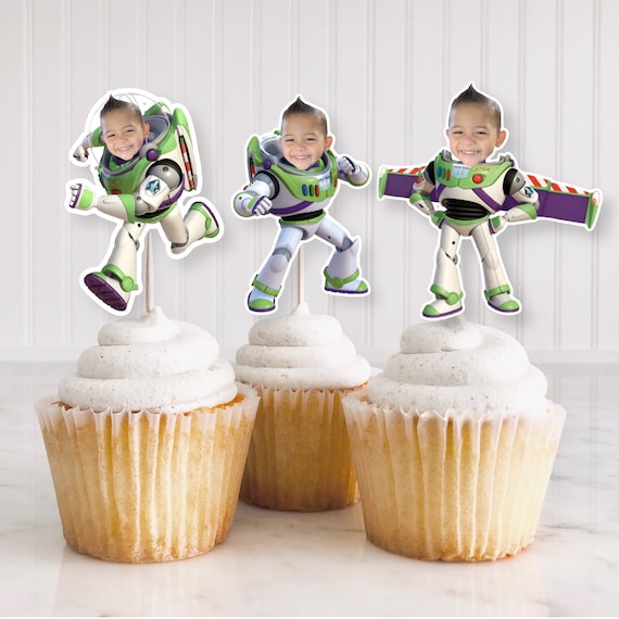 Toy Story Custom Face cupcake toppers, astronaut cupcake toppers, Toy Story  BUZZ, Two infinity and beyond party