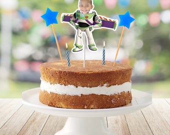 Buzz Custom face Cake Topper, 6 inches, Toy Story party