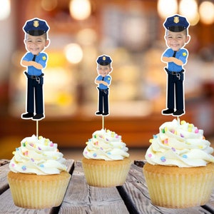 Police/Cop custom cupcake toppers, law enforcement officers, law enforcement gift, graduation law enforcement gift