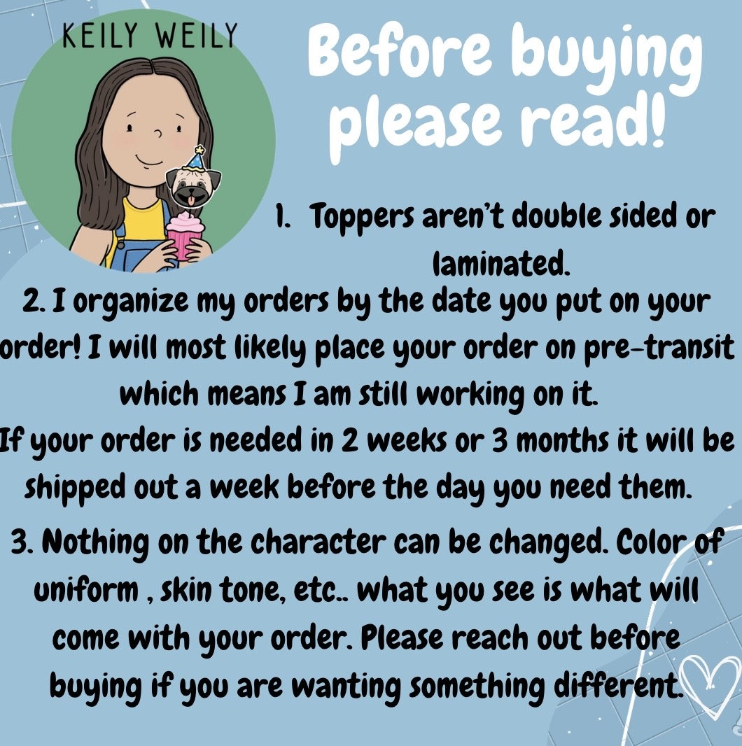 Bluey 3D Cake topper