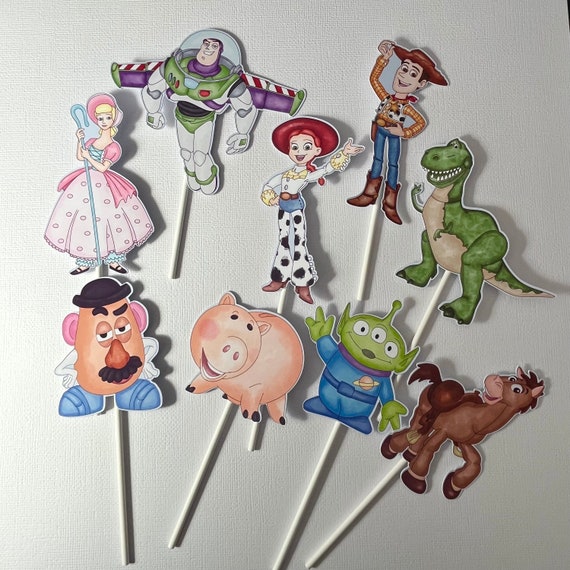 Toy Story cupcake toppers, astronaut cupcake toppers, Toy Story BUZZ, Two infinity and beyond party 9 Cupcake Toppers