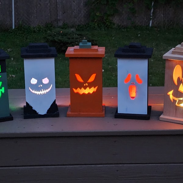 Light-up Jack o Lantern Faces, Rotten Jack Lantern, Light-Up Pumpkin Face Ghost, Halloween Lantern LED & Remote, Party Decor Thanksgiving
