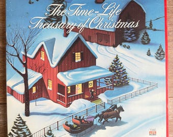 The Time-Life Treasury of Christmas. Rare Triple LP Vinyl Box Set. FREE SHIPPING.