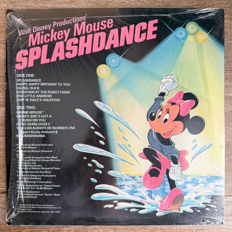 Splashdance Mickey Mouse Splashdance. Vintage Vinyl LP. FREE SHIPPING! - Etsy