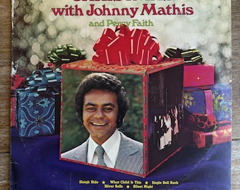 Natale con Johnny Mathis e Percy Faith. Vinile LP vintage del 1973. SPEDIZIONE GRATUITA.