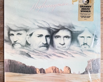 Highwayman / Waylon Jennings Willie Nelson Johnny Cash Kris Kristofferson. RARE 1985 Vinyl LP. Free Shipping.