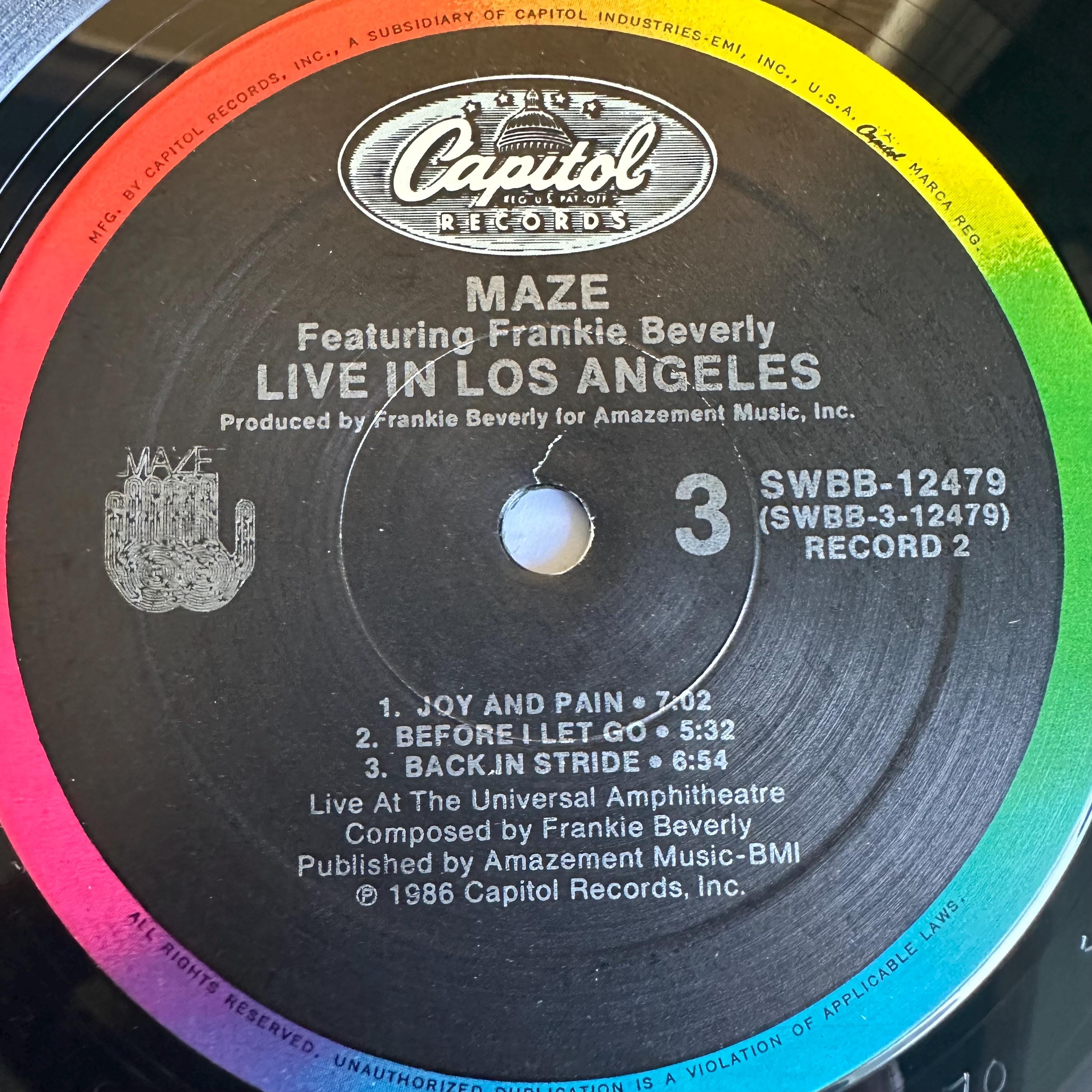 Maze Featuring Frankie Beverly ‎- Live In New Orleans / Live In Los