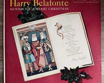 Harry Belafonte / To Wish You a Merry Christmas. Vintage Vinyl LP. FREE SHIPPING