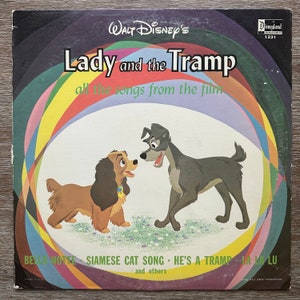 Walt Disney’s Lady and the Tramp. Classic 1964 Vinyl LP. FREE SHIPPING!