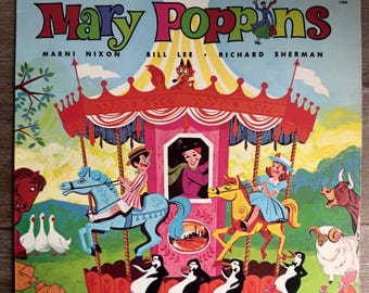 10 Songs From Walt Disney’s Mary Poppins. Vintage 1976 Vinyl LP. FREE SHIPPING.