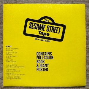 The Sesame Street Tape. RARE 1970 Book and Giant Poster.
