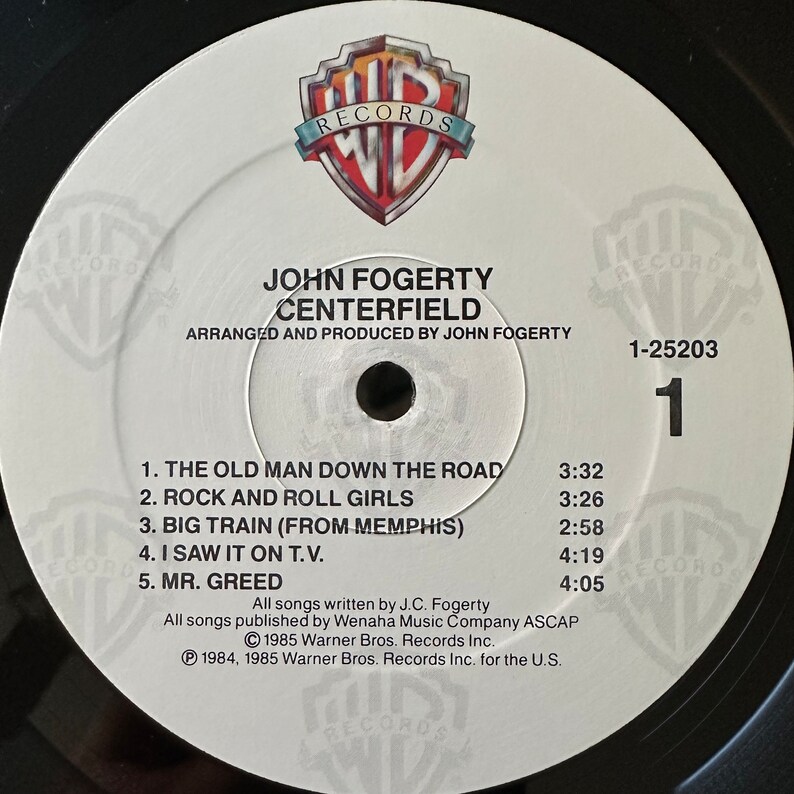 John Fogerty / Centerfield. Vintage Vinyl LP. FREE SHIPPING! - Etsy