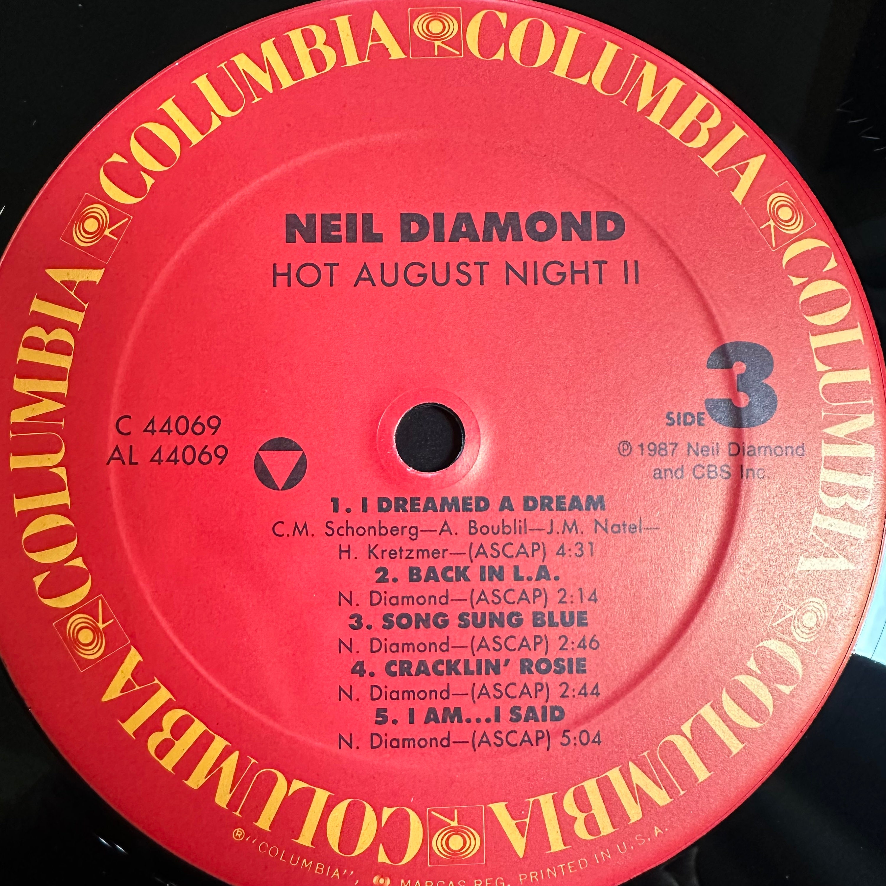 Neil Diamond / Hot August Night II. Classic Double Vinyl LP. Free Shipping Etsy