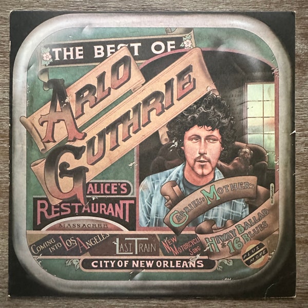 The Best of Arlo Guthrie. Vintage Vinyl LP w/ “City of New Orleans” & “Alice’s Restaurant Massacre”. FREE SHIPPING!