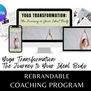 Done For You Yoga for Beginners Brandable Coaching Program,Workbook,Ebook | Content for Health Coaches, Yoga, Wellness, Meditation Coach
