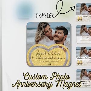 Personalized Fridge Anniversary Photo Magnet | Custom fridge magnet | fridge photo magnets | Anniversary Photo | Personalized Magnet