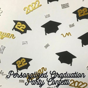 Personalized Graduation Confetti, custom confetti, personalized confetti, glitter, confetti, custom text confetti
