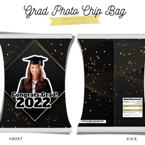 GRADUATION Personalized Chip Bag Wrapper, class of 2022 | Custom Chips Bags | Party Favors for Any Event | Any Flavor