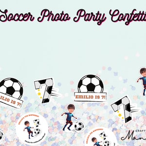 Soccer Photo Party Confetti, Die Cut Confetti, Birthday Confetti, Photo Confetti, Personalized Confetti, Table Confetti, Soccer Theme