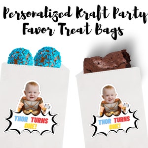 THOR Personalized Party Favor Bags, Party Favors, Custom Cookie Bags, Favor Treat Bags, Personalized Favors, Viking Party Favors, Custom