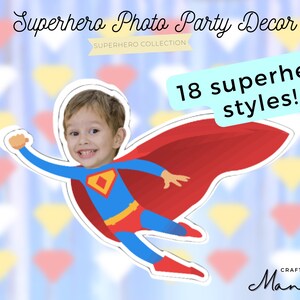 SUPERHERO Photo Birthday Personalized Decor, Superhero Standee, Birthday Centerpiece, Superhero Party Decor, Superhero themed party