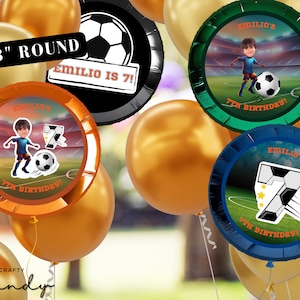 Soccer Photo Birthday | Custom Party | Custom Balloons | Soccer Theme | Soccer Party Decor | Party Balloons | Soccer Birthday | CRAFTY MANDY
