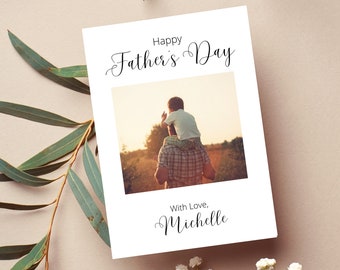Cartão com foto personalizado do dia dos pais, cartão com fotos do dia dos pais, cartão com fotos feliz do dia dos pais, cartão personalizado para o pai, legenda da foto, legenda isto