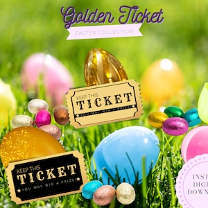GOLDENES TICKET Clipart Druckbares Belohnungsticket Gold Gutschein Kinder Aktivität Homeschool druckbare Lehrer Sofort Digital Download