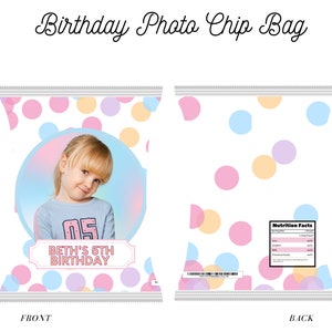 Personalized Chip Bag Wrapper, birthday party favor, custom party favor,| Custom Chips Bags | Party Favors for Any Event | Any Flavor